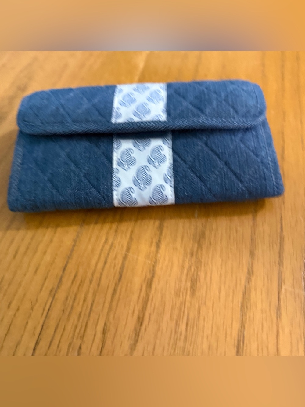 Lemon Hill Quilted Denim Paisley Trifold Wallet